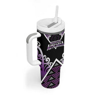 Personalised Aotearoa Moriori Tumbler With Handle Maori Pattern New Zealand LT05 - Polynesian Pride