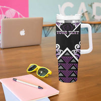 Personalised Aotearoa Moriori Tumbler With Handle Maori Pattern New Zealand LT05 - Polynesian Pride