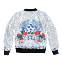 Happy Kosrae Liberation Day Bomber Jacket Polynesian Shark Turtle Motif