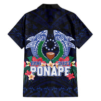 Happy Pohnpei Liberation Day Family Matching Short Sleeve Bodycon Dress and Hawaiian Shirt Polynesian Shark Turtle Motif LT05 - Polynesian Pride