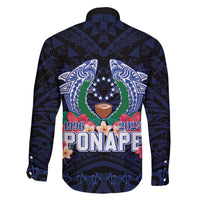 Happy Pohnpei Liberation Day Family Matching Short Sleeve Bodycon Dress and Hawaiian Shirt Polynesian Shark Turtle Motif LT05 - Polynesian Pride