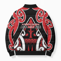 New Zealand Maori Language Week Bomber Puffer Jacket Mo Ake Tonu Te Reo