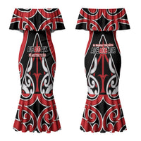 New Zealand Maori Language Week Couples Matching Mermaid Dress and Hawaiian Shirt Mo Ake Tonu Te Reo