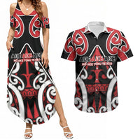 New Zealand Maori Language Week Couples Matching Summer Maxi Dress and Hawaiian Shirt Mo Ake Tonu Te Reo