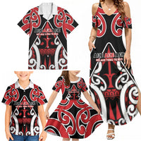 New Zealand Maori Language Week Family Matching Summer Maxi Dress and Hawaiian Shirt Mo Ake Tonu Te Reo