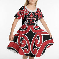 New Zealand Maori Language Week Kid Short Sleeve Dress Mo Ake Tonu Te Reo