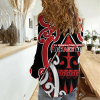 New Zealand Maori Language Week Women Casual Shirt Mo Ake Tonu Te Reo