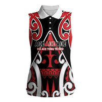 New Zealand Maori Language Week Women Sleeveless Polo Shirt Mo Ake Tonu Te Reo