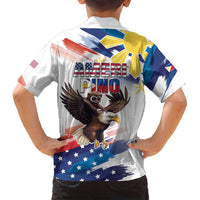 Filipino American History Month Family Matching Off Shoulder Maxi Dress and Hawaiian Shirt Bald Eagle Tarsier Together LT05 - Polynesian Pride