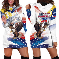 Filipino American History Month Hoodie Dress Bald Eagle Tarsier Together