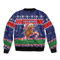 New Zealand Christmas Bomber Jacket Kiwi-sh You A Merry Christmas - Polynesian Pride