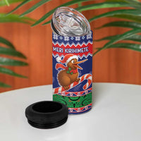 New Zealand Christmas 4 in 1 Can Cooler Tumbler Kiwi-sh You A Merry Christmas - Polynesian Pride
