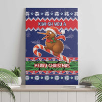 New Zealand Christmas Canvas Wall Art Kiwi-sh You A Merry Christmas - Polynesian Pride