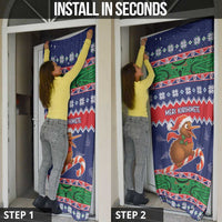 New Zealand Christmas Door Cover Kiwi-sh You A Merry Christmas - Polynesian Pride
