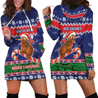 New Zealand Christmas Hoodie Dress Kiwi-sh You A Merry Christmas - Polynesian Pride
