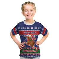 New Zealand Christmas Kid T Shirt Kiwi-sh You A Merry Christmas - Polynesian Pride