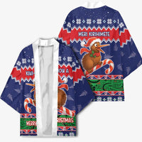 New Zealand Christmas Kimono Kiwi-sh You A Merry Christmas LT05 - Polynesian Pride