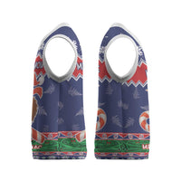 New Zealand Christmas Knitted V-Neck Vest Kiwi-sh You A Merry Christmas - Polynesian Pride