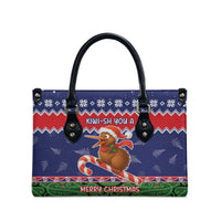 New Zealand Christmas Leather Bag Kiwi-sh You A Merry Christmas - Polynesian Pride