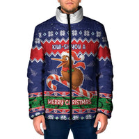 New Zealand Christmas Padded Jacket Kiwi-sh You A Merry Christmas - Polynesian Pride