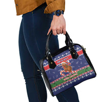 New Zealand Christmas Shoulder Handbag Kiwi-sh You A Merry Christmas - Polynesian Pride