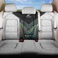 New Zealand Fern Rugby Back Car Seat Cover World Cup 2023 Paua Shell Maori Pattern LT05 One Size White - Polynesian Pride