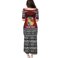 Personalised Tonga Constitution Day Puletasi Tongan Kupesi Ngatu Pattern