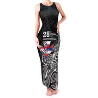 Hawaii November 28th Is My Independence Day Family Matching Tank Maxi Dress and Hawaiian Shirt LT05 Mom's Dress Black - Polynesian Pride