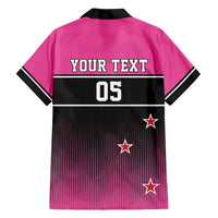 Custom New Zealand Women Cricket Family Matching Short Sleeve Bodycon Dress and Hawaiian Shirt Pink Simple Style LT05 - Polynesian Pride