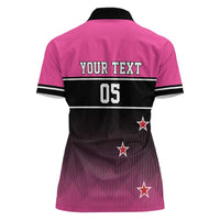 Custom New Zealand Women Cricket Women Polo Shirt Pink Simple Style LT05 - Polynesian Pride