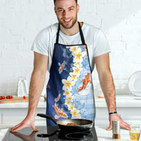 Hawaii And Japan Apron Plumeria Lei With Koi Fish Blue - Polynesian Pride