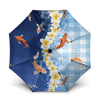 Hawaii And Japan Umbrella Plumeria Lei With Koi Fish Blue - Polynesian Pride