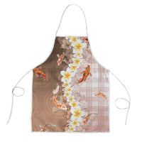 Hawaii And Japan Apron Plumeria Lei With Koi Fish Beige - Polynesian Pride