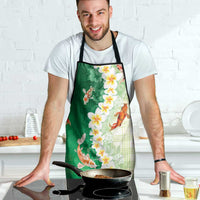 Hawaii And Japan Apron Plumeria Lei With Koi Fish Green - Polynesian Pride