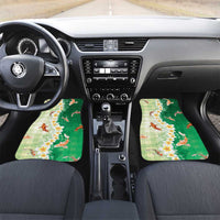 Hawaii And Japan Car Mats Plumeria Lei With Koi Fish Green - Polynesian Pride