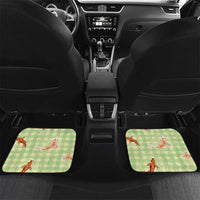 Hawaii And Japan Car Mats Plumeria Lei With Koi Fish Green - Polynesian Pride