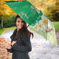 Hawaii And Japan Umbrella Plumeria Lei With Koi Fish Green - Polynesian Pride