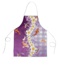 Hawaii And Japan Apron Plumeria Lei With Koi Fish Purple - Polynesian Pride