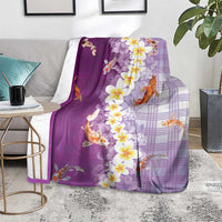 Hawaii And Japan Blanket Plumeria Lei With Koi Fish Purple - Polynesian Pride