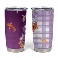 Hawaii And Japan Tumbler Cup Plumeria Lei With Koi Fish Purple - Polynesian Pride