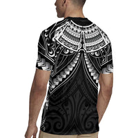 New Zealand Morepork Rugby Jersey Maori Pattern Black LT05 - Polynesian Pride
