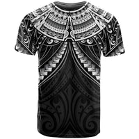 New Zealand Morepork T Shirt Maori Pattern Black LT05 - Polynesian Pride