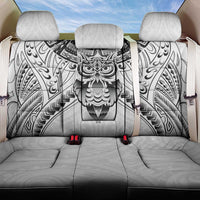 New Zealand Morepork Back Car Seat Cover Maori Pattern White LT05 One Size White - Polynesian Pride