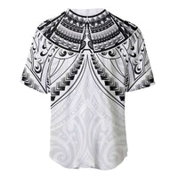 New Zealand Morepork Baseball Jersey Maori Pattern White LT05 - Polynesian Pride