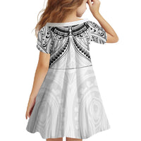 New Zealand Morepork Family Matching Summer Maxi Dress and Hawaiian Shirt Maori Pattern White LT05 - Polynesian Pride