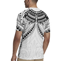 New Zealand Morepork Rugby Jersey Maori Pattern White LT05 - Polynesian Pride