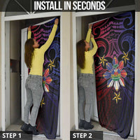 Haiti Philippines Door Cover Haitian Coat Of Arms With Filipino Sun LT05 - Polynesian Pride