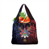 Haiti Philippines Grocery Bag Haitian Coat Of Arms With Filipino Sun LT05 1-pack One Size Black - Polynesian Pride