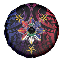 Haiti Philippines Spare Tire Cover Haitian Coat Of Arms With Filipino Sun LT05 - Polynesian Pride