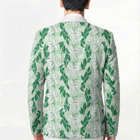 Hawaii Ti Leaf Maile Tuberose Lei Blazer With Hanalei Leaf Green LT05 - Polynesian Pride